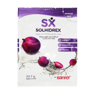 SOLHIDREX SAL DE REHIDRATACION ORAL - CAJA x 30 SOBRES x 20.7 GR - SABOR UVA