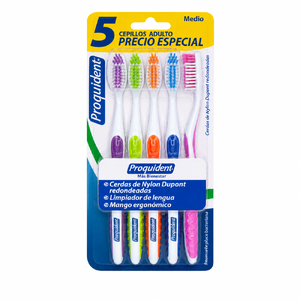 SONRIDENT CEPILLO DENTAL ADULTO 490 PROQUIDENT - BLISTER x 5 UND