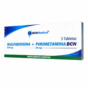 SULFADOXINA + PIRIMETAMINA 500 MG/25 MG - CAJA x 3 TAB