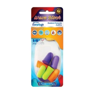 TAPONES DE OIDO EN ESPUMA WAVE BLOCK - BLISTER x 3 PARES