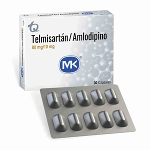 TELMISARTAN/AMLODIPINO 80 MG/10 MG - CAJA x 30 CAPS