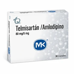 TELMISARTAN / AMLODIPINO 80 MG/5 MG - CAJA x 30 CAPS
