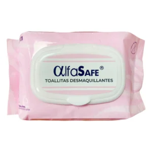 TOALLA DESMAQUILLANTES ALFASAFE ROSADAS CON ALOE VERA - PAQUETE x 30 UNID