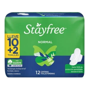 TOALLAS STAYFREE NORMAL CON ALAS - PAGUE 10 LLEVE 12 - OFERTA ESPECIAL
