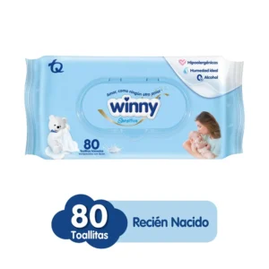 TOALLITAS WINNY SENSITIVE ENRIQUECIDA CON LECHE - PQTE x 80 UNDS