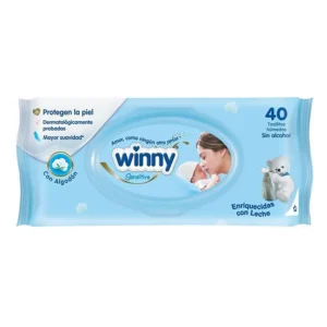 TOALLITAS WINNY SENSITIVE ENRIQUECIDAS CON LECHE - PQTE x 40 UNDS