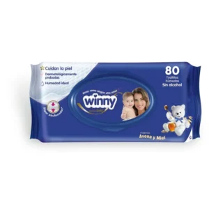 TOALLITAS WINNY  ULTRATRIM GOLD AVENA Y MIEL - PAQUETE x 80