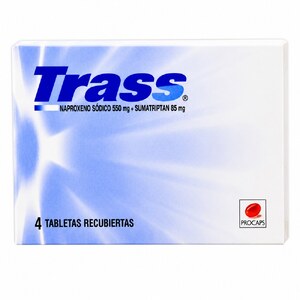 TRASS 500 MG/85 MG - CAJA x 4 TAB
