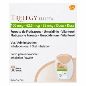 TRELEGY ELLIPTA 100 MCG/62.5 MCG/25 MCG POLVO PARA INH. - FCO x 30 DOSIS