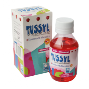 TUSSYL EXPECTORANTE MUCOLITIVO JARABE INFANTIL - FCO x 120 ML SABOR FRAMBUESA