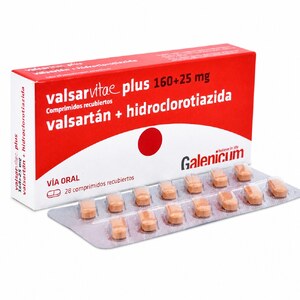 VALSARVITAE PLUS 160 MG/25 MG - CAJA x 28 COMP