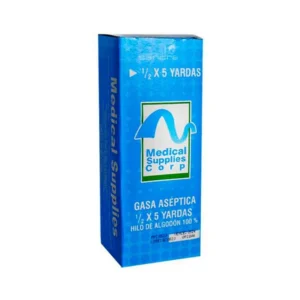 VENDA DE GASA ASEPTICA 1/2` x 5 YARDAS - CAJA  x 1 UND