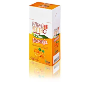 VICAL VIT C + ZINC 500 MG - CAJA x 100 TAB. MASTIC. - SABOR NARANJA