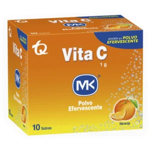 VITA C 1 GR - CAJA 10 TAB EFERVECENTES - SABOR NARANJA