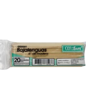 BAJALENGUAS ALFA SAFE MADERA 6` NO ESTERIL x 20 UND
