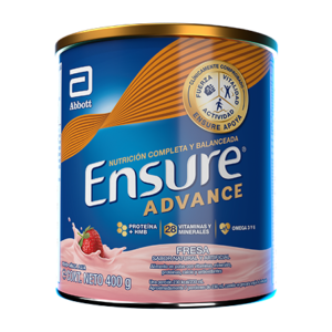 ENSURE ADVANCE POLVO - LATA x 400 GR SABOR FRESA