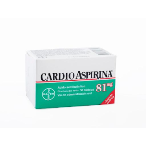 CARDIOASPIRINA 81 MG - CAJA x 30 TAB RECU ENTERICAS