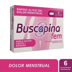 BUSCAPINA FEM 20 MG /400 MG - CAJA x 6 COMP