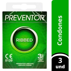 CONDON PREVENTOR RIBBED - CAJA x 3 UND