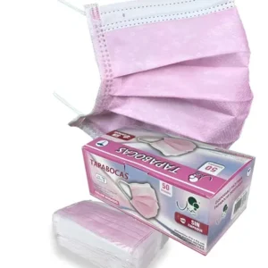 TAPABOCAS MELTBLOWN PEDIATRICO - CAJA x 50 UND EN SOBR. INDIV COLOR ROSADO