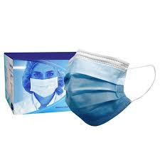 TAPABOCAS QUIRURGICO DESECHABLE RESORTADO ADULTO COLOR AZUL - CAJA x 50 UND EN SOBRE INDIVIDUAL