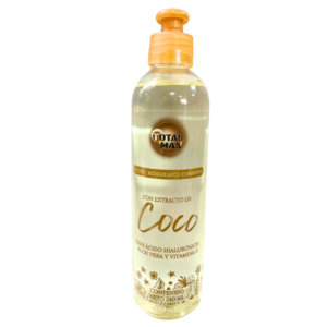 ACEITE HIDRATANTE CORPORAL CON EXTRACTO DE COCO SLN TOP. - FCO x 240 ML - TOTALMAX