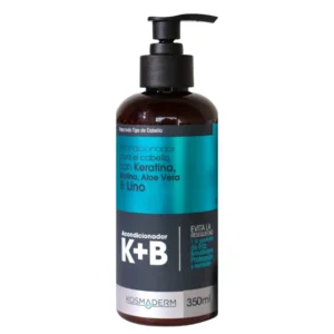 ACONDICIONADOR CON KERATINA, BIOTINA, ALOE VERA Y LINO K+B - FCO x 350 ML