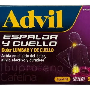 ADVIL LIQUID FILL ESPALDA y CUELLO 400 MG/65 MG - CAJA x 5 CAPS LIQUIDAS