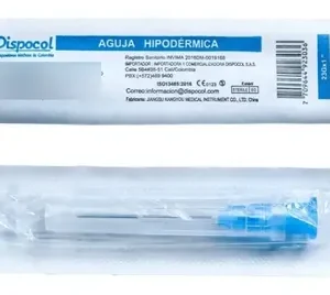 AGUJA HIPODERMICA 23G X1 1/2" X 1UND (AZUL)(DISPOCOL) - DISPOCOL