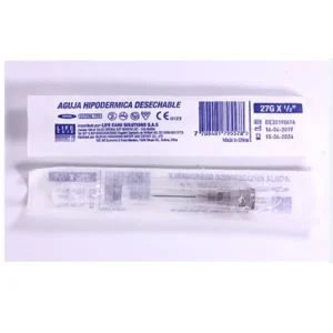 AGUJA HIPODERMICA 27G X 1/2" X 1UND (GRIS) (DISPOCOL) - DISPOCOL