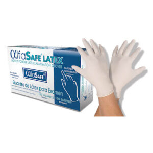ALFASAFE LATEX GUANTE DESECHABLE T/L CX100 CON TALCO (ALFA TRADING) - ALFA TRADING