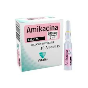 AMIKACINA 100MG/2ML CX10 AMP (VITALIS) - VITALIS