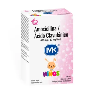AMOXICILINA NIÑOS 400MG+ACIDO CLAVULANICO 57MG/5ML FX100ML (TECNOQUIMICAS) - TECNOQUIMICAS