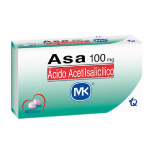 ASA 100MG CX20TB (ACIDO ACETILSALICILICO)(TECNOQUIMICAS) - TECNOQUIMICAS