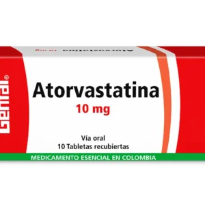 ATORVASTATINA 10 MG - CAJA x 10 TAB