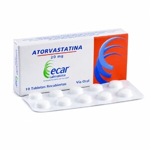 ATORVASTATINA 20 MG - CAJA x 10 TAB