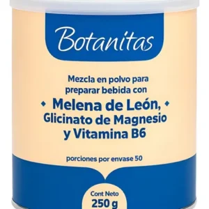 BOTANITAS MELENA DE LEON, GLICINATO DE MAGNESIO y VIT B6 MEZCLA EN POLVO PARA BEBIDA - LATA x 250 GR