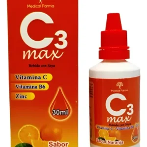 C3 MAX BEBIDA CON SOYA VITAMINA C B6 & ZINC - FCO GOTERO x 30 ML - SABOR NARANJA