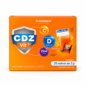 (CDZ VIT) VITAMINA C 1000 MG + ZINC 40 MG + VITAMINA D 1000 UI - CAJA x 20 SOBRES x 3 G C/U