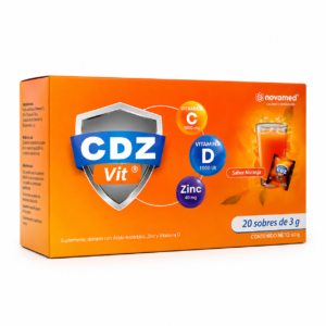 (CDZ VIT) VITAMINA C 1000 MG + ZINC 40 MG + VITAMINA D 1000 UI - CAJA x 30 SOBRES x 3 G C/U