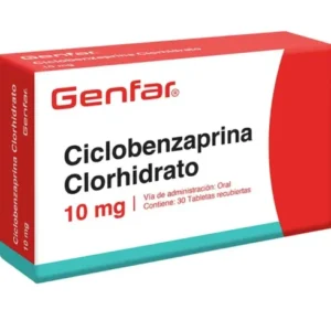CICLOBENZAPRINA CLORHIDRATO 10MG CX30TAB RECUBIERTAS(MOMENTA) - GENFAR