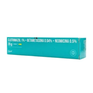 CLOTRIMAZOL 1% + BETAMETASONA 0.04% + NEOMICINA 0.5% CREMA TOP. - TUBO x 20 GR