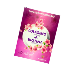 COLAGENO 200 MG + BIOTINA 900 MCG - CAJA x 30 CAPS BLANDAS