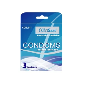 CONDON NORMAL LUBRICADO ALFASAFE - CAJA x 3 PRESERVATIVOS