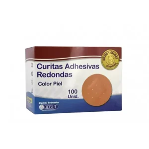 CURAS ADHESIVAS REDONDAS COLOR PIEL CX100 UNDS (CHEMI) - CHEMI