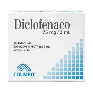 DICLOFENACO 75 MG/3 ML SLN INY I.M. - CAJA x 10 AMP