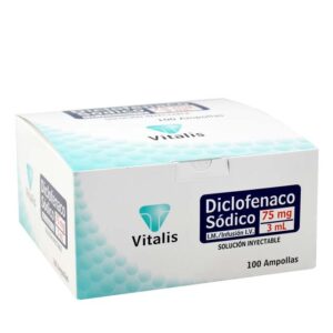 DICLOFENACO 75MG/3ML CX 100 AMP (VITALIS) - VITALIS