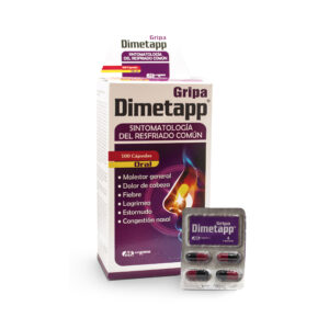 (DIMETAPP GRIPA) ACETAMINOFEN/CAFEINA/FENILEFRINA/CETIRIZINA 500MG/30MG//10MG/5MG - CAJA x 100 CAPS