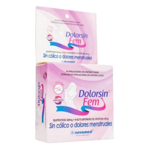 (DOLORSIN FEM) IBUPROFENO/N-BUTILBROMURO DE HIOSCINA 400 MG/20 MG - CAJA x 36 CAP LIQUIDAS