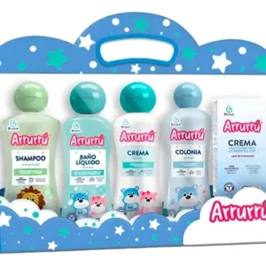 ESTUCHE ARRURRU ABUELITA AZUL: SHAMPOO + BAÑO LIQUIDO + CREMA CORP. + COLONIA + CREMA PROT. ANTIPAÑAL. - OFERTA ESP.